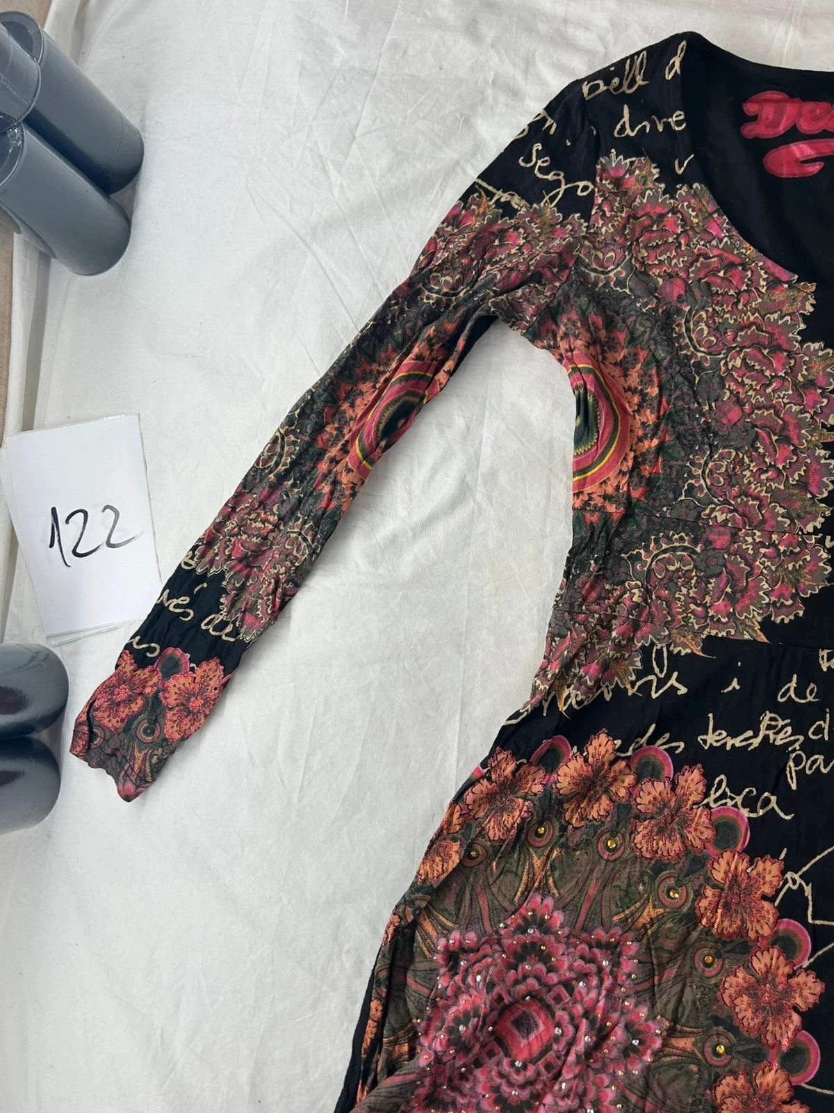 Vestido desigual vintage con motivos multicolor – photo 8